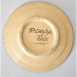 Plato de cerámica Plácido Lancha Toledo 14 cm