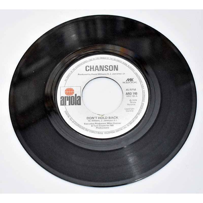 Chanson - Don't Hold Back / Did You Ever. Single (sólo vinilo)