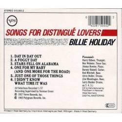Billie Holiday - Songs For Distingué Lovers. CD