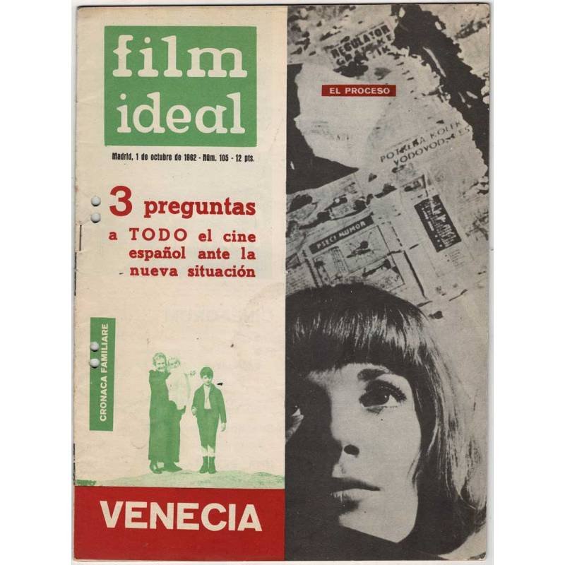 Film Ideal No. 105. 1962. El cine español ante la nueva situación. Cronaca Familiare