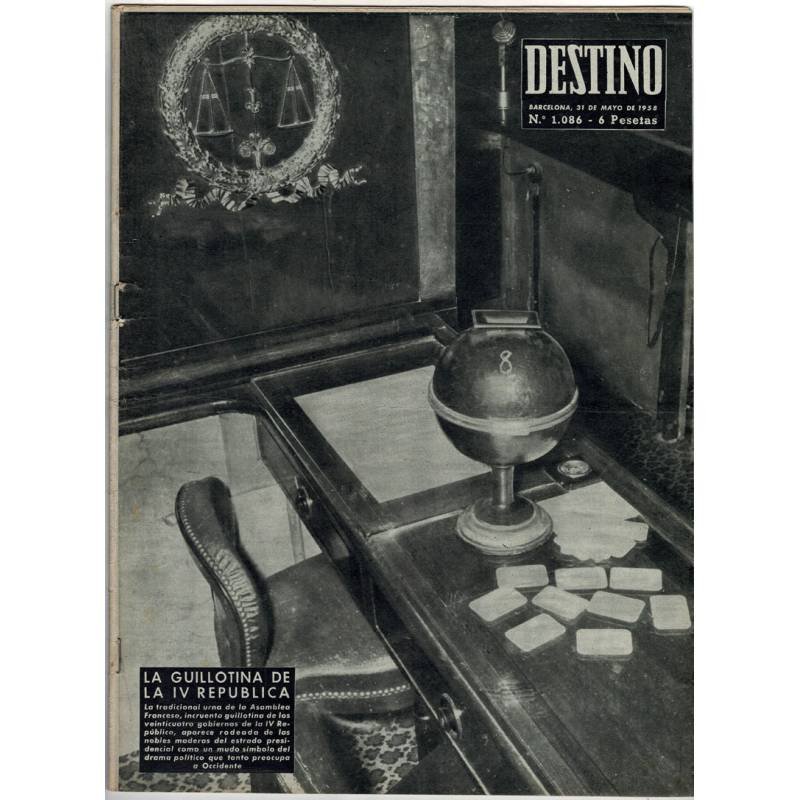 Revista Destino No. 1086. 31 mayo 1958. La guillotina de la IV república