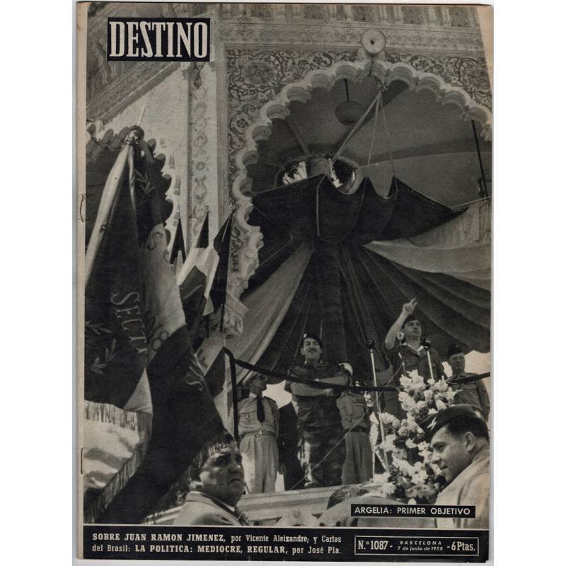 Revista Destino No. 1087. 7 junio 1958. Argelia: primer objetivo