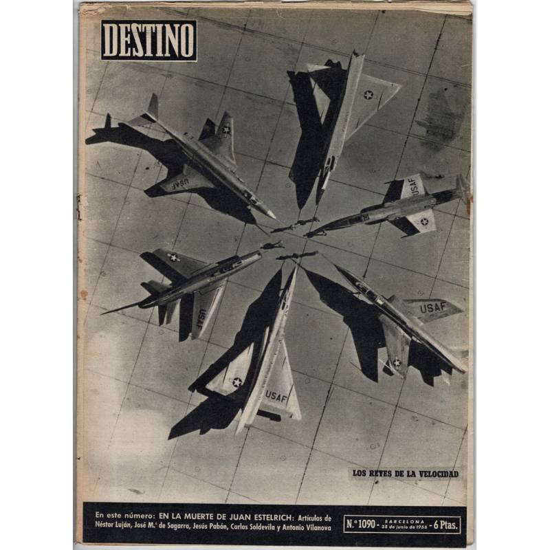 Revista Destino No. 1090. 5 julio 1958. Los reyes de la velocidad