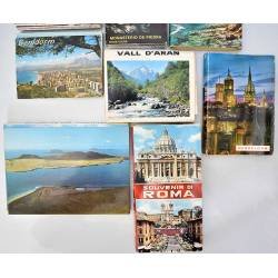 Lote de 8 libritos acordeón de postales. España. Italia