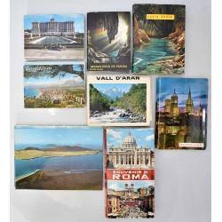 Lote de 8 libritos acordeón de postales. España. Italia