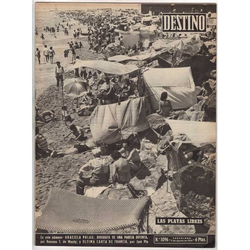 Revista Destino No. 1096. 9 agosto 1958. Las playas libres