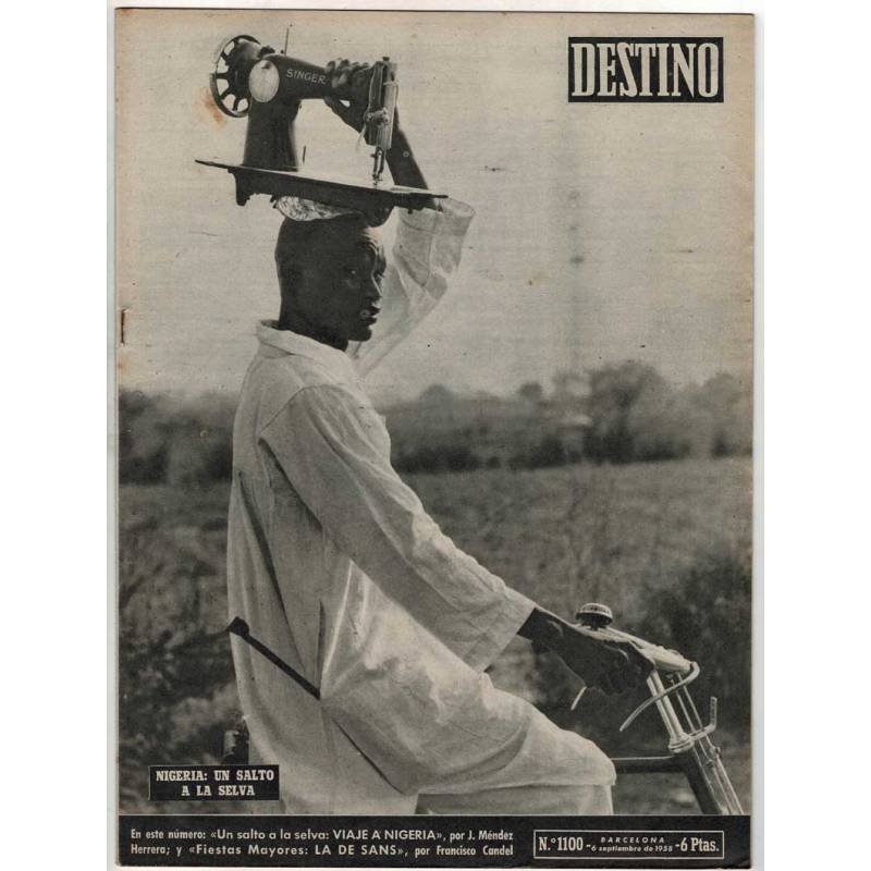 Revista Destino No. 1100. 6 septiembre 1958. Nigeria: un salto a la selva