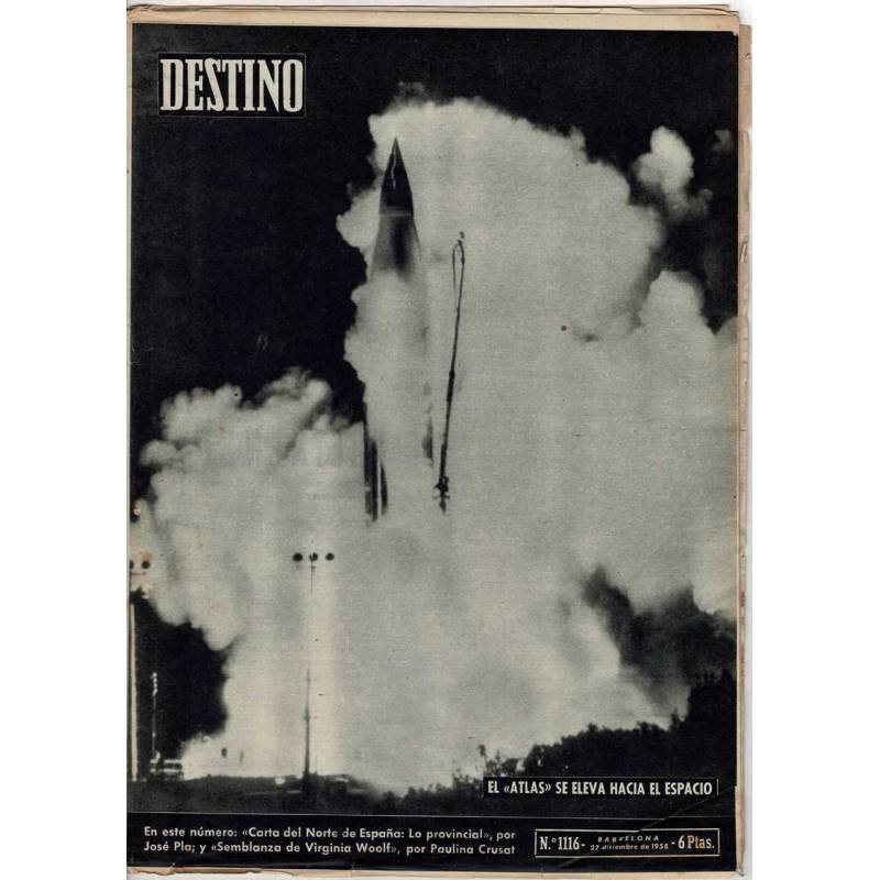 Revista Destino No. 1116. 27 diciembre 1958. El Atlas se eleva hacie el espacio