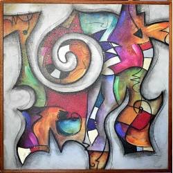 Cuadro mural abstracto Remolino 2 de Eric Waugh