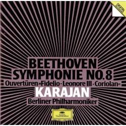 Beethoven. Karajan - Symphonie No. 8 - Ouvertüren. Fidelio. Leonore III. Coriolan. CD