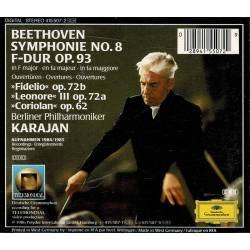 Beethoven. Karajan - Symphonie No. 8 - Ouvertüren. Fidelio. Leonore III. Coriolan. CD