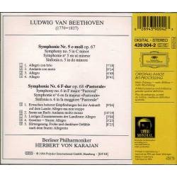 Ludwig van Beethoven. Karajan - Symphonien Nos. 5 & 6 Pastorale. CD