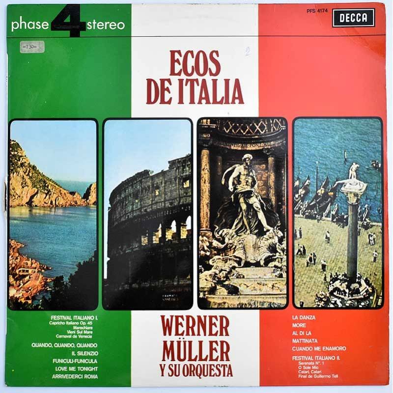Werner Müller y su Orquesta - Ecos de Italia. LP