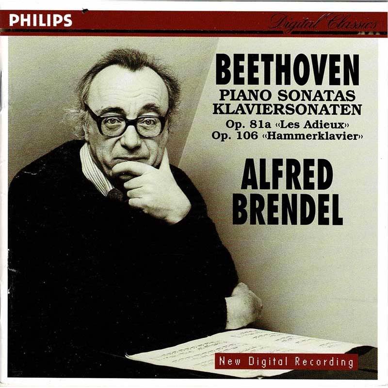 Beethoven - Piano Sonatas. Op. 81a Les Adieux. Op. 106 Hammerklavier. Alfred Brendel. CD