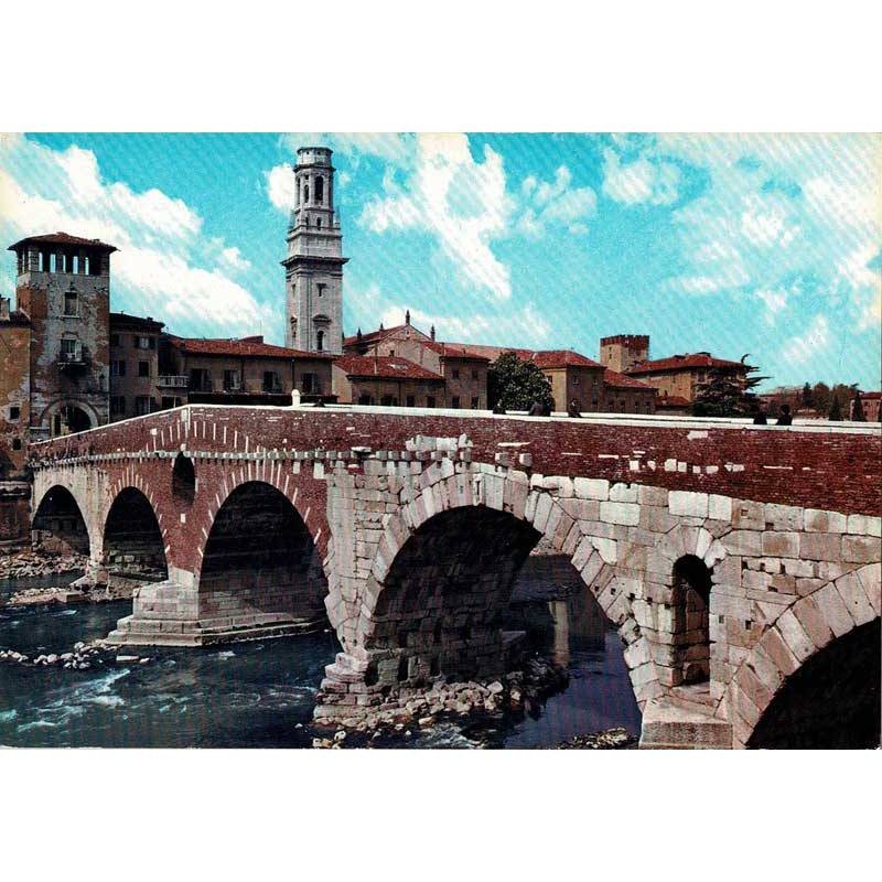 Postal Italia. Verona. Ponte Pietra