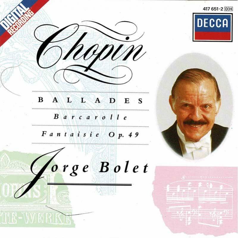 Chopin, Jorge Bolet - Ballades / Barcarolle / Fantaisie Op. 49. CD