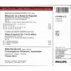 Rachmaninoff, Saint-Saens, Davidovich - Piano Concerto No. 2 / Rhapsody On A Theme Of Paganini. CD