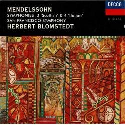 Mendelssohn. Herbert Blomstedt - Symphonies 3 Scottish & 4 Italian. CD