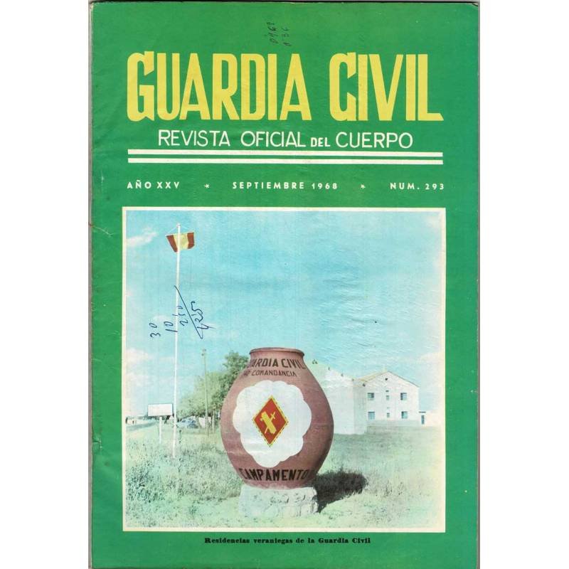 Guardia Civil. Revista Oficial del Cuerpo No. 293. Septiembre 1968