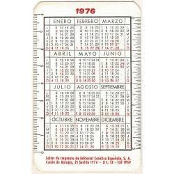 Calendario de bolsillo Carlista. Por Dios, la Patria y el Rey 1976