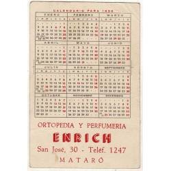Calendario de bolsillo Piper Laurie. Foto Universal Internacional 1956