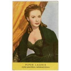 Calendario de bolsillo Piper Laurie. Foto Universal Internacional 1956