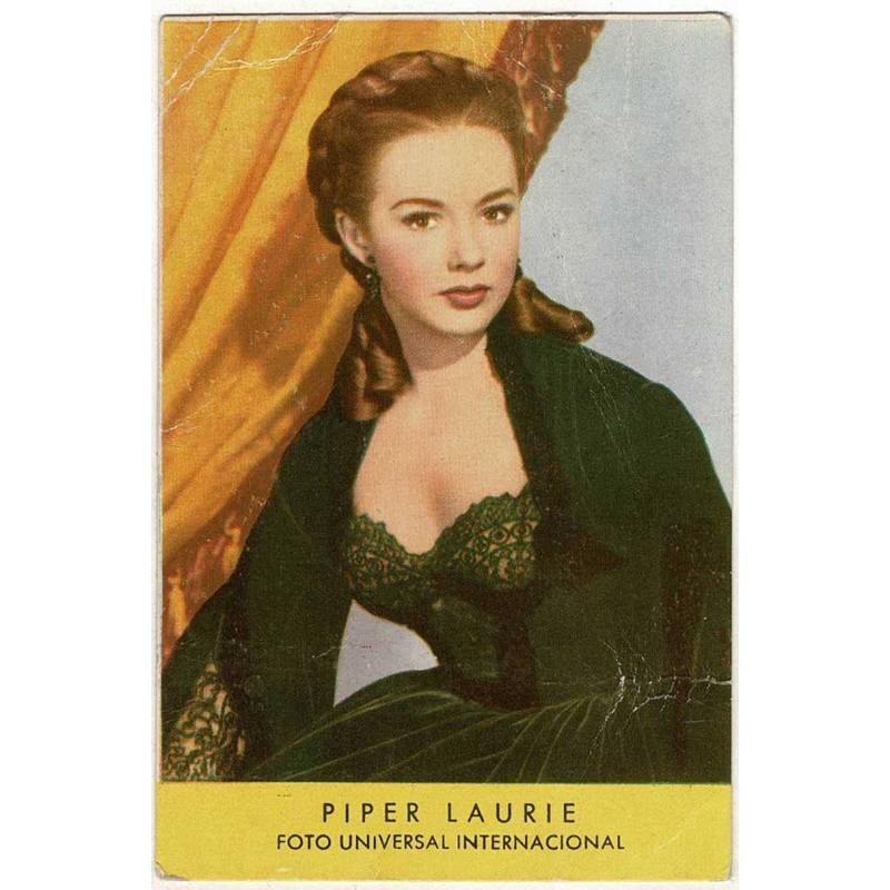 Calendario de bolsillo Piper Laurie. Foto Universal Internacional 1956