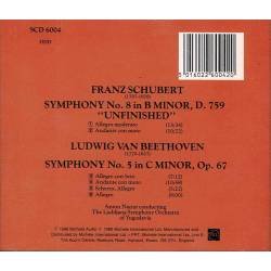 Schubert / Beethoven - Symphony No. 8 Unfinished / Symphony No. 5. CD