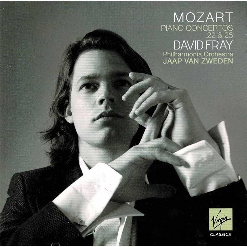 Mozart. David Fray, Jaap van Zweden - Piano Concertos 22 & 25. CD (dedicado)