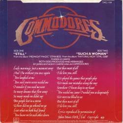 Commodores - Still / Such a woman. Single (sólo carátula)