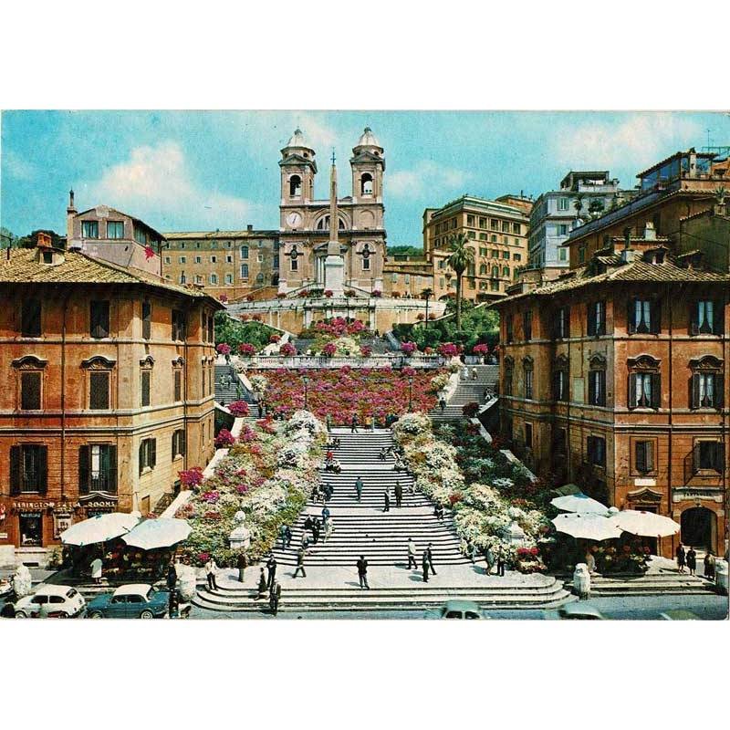 Postal Italia. Roma. Piazza di Spagna. Trinitá dei Monti No. 258