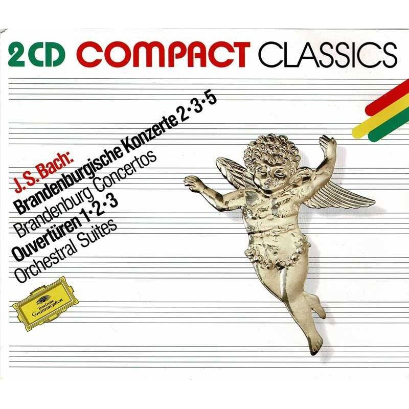 J.S. Bach - Branderburgische Konzerte 2-3-5 - Ouvertüren 1-2-3. 2 CD Compact Classics -