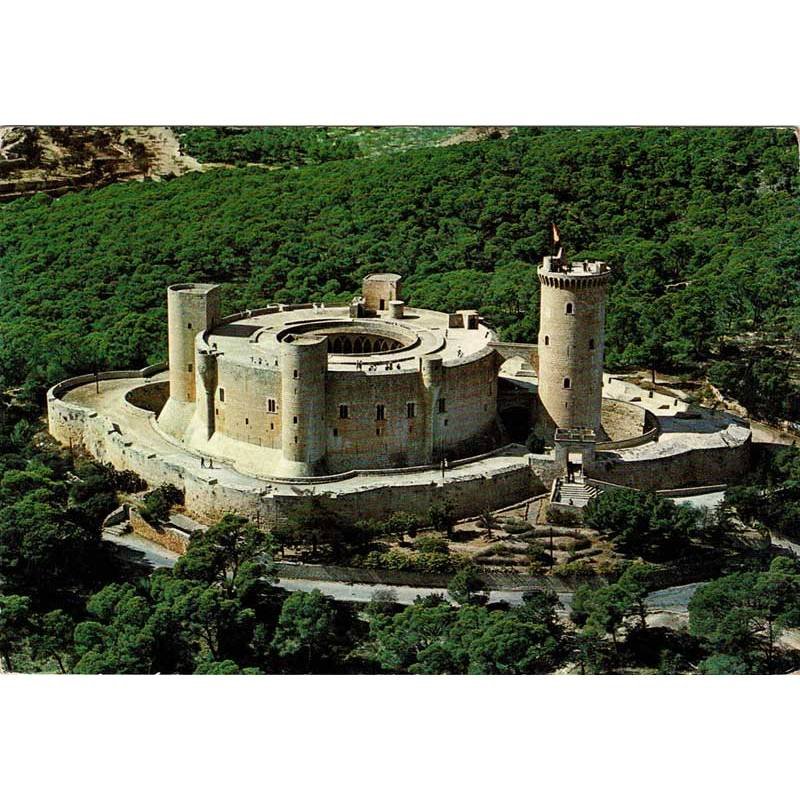 Postal Baleares. Palma de Mallorca. Castillo de Bellver. Vista aérea