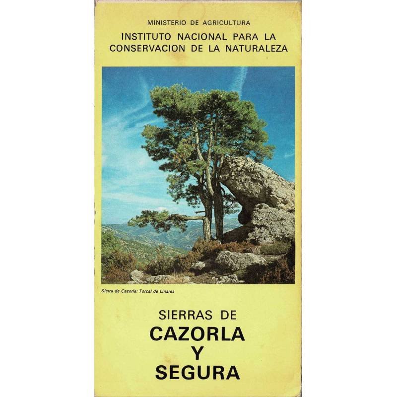 Sierras de Cazorla y Segura. Folleto descriptivo. Mapa escala 1:100.000