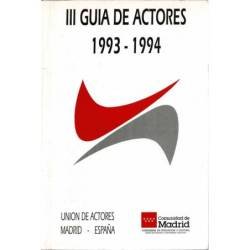 III Guía de Actores 1993-1994