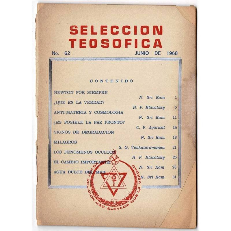 Selección Teosófica No. 62. Junio 1968