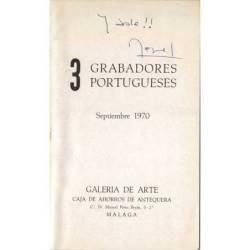 3 Grabadores portugueses. Catálogo de exposición, 1970 (dedicado)