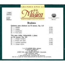 Grandes Epocas de la Música. Brahms - Quinteto Op. 115 Trío Op. 101. CD