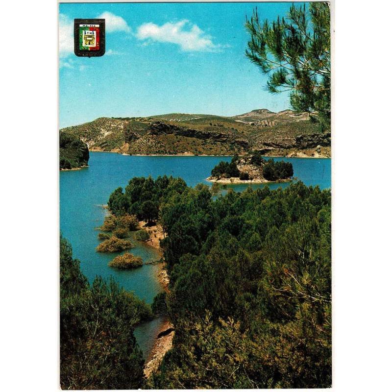 Postal Málaga. Pantano del Chorro. La Isleta No. 93