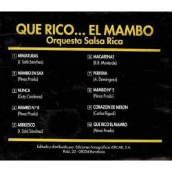 Orquesta Salsa Rica - Que rico el Mambo. CD