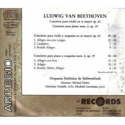 Ludwig van Beethoven - Selección de sonatas para piano y de Romanzas célebres para violín. Arpege. CD