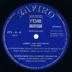 Ludwig van Beethoven - Concierto para violin y orquesta en Re Mayor, Op. 61. LP