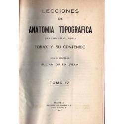 Lecciones de Anatomía Topográfica. 6 tomos en 2 volúmenes - Julián de La Villa