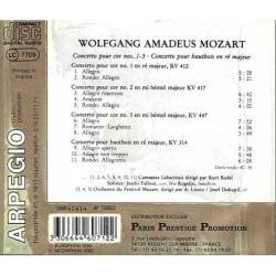 Wolfgang Amadeus Mozart - Concertos pour cor Nos. 1-3. Concerto pour hautbois en re majeyur. Arpege. CD