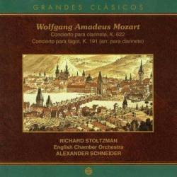 Wolfgang Amadeus Mozart - Concierto para clarineta K.622. Concierto para fagot K.191. Grandes Clásicos. CD