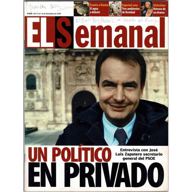 El Semanal No. 685. 10 diciembre 2000. José Luis Zapatero