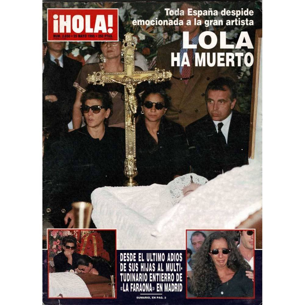 Hola No. 2650. 25 mayo 1995. Muerte de Lola Flores