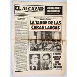 Periódico El Alcázar 20 mayo 1981. La tarde de las caras largas