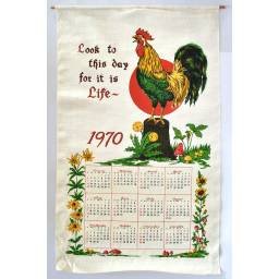 Calendario de pared de tela. 1970. Marca Victory (Poland)