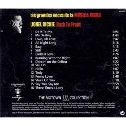 Las grandes voces de la Música Negra. Lionel Richie - Back to Front. CD